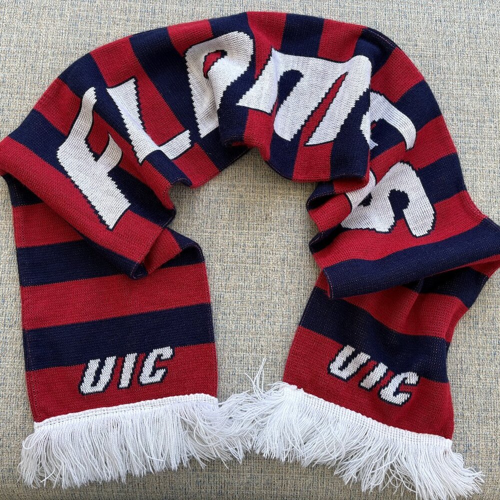 University of Illinois at Chicago Flames Soccer Scarf UIC Scarf Student Section